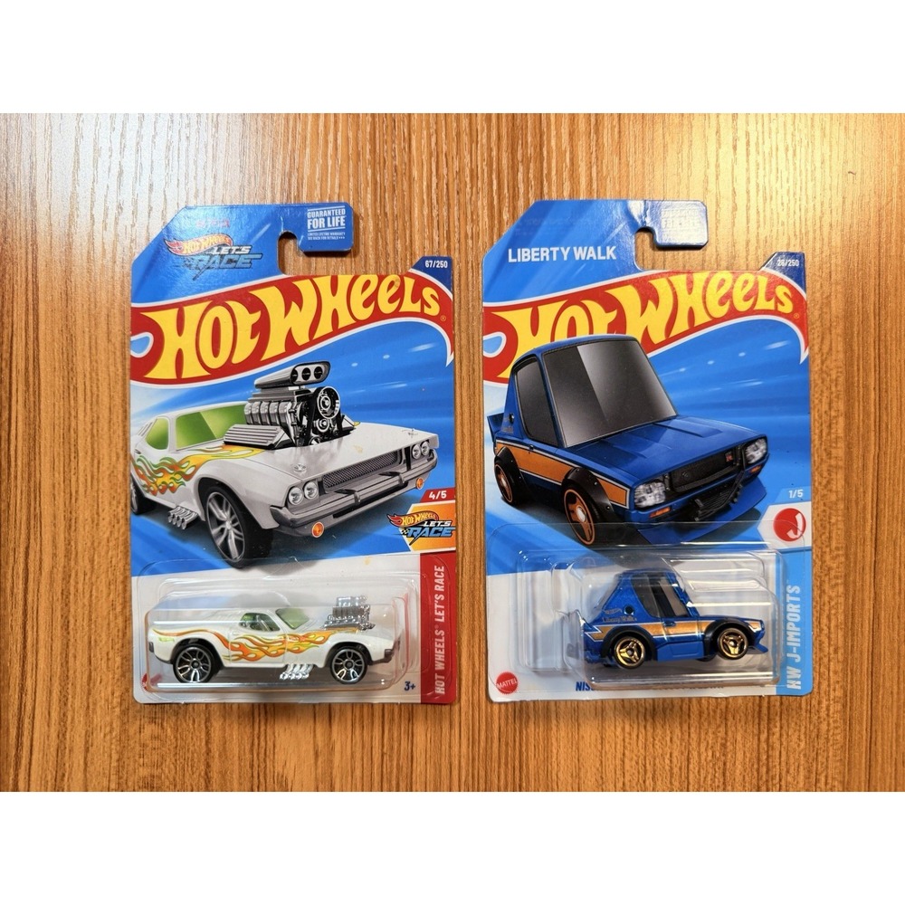 Hot Wheels Lot of 2 Rodger Dodger 67/250 & Tooned Nissan Skyline 2000GT-R